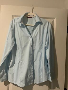 Men's Light Blue Dress Shirt – Classic Spread Collar